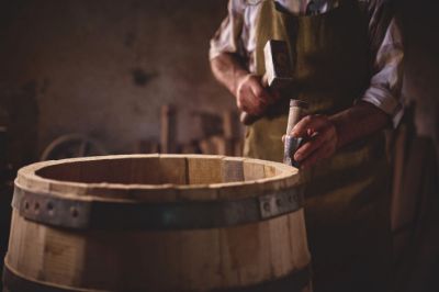 Placing hoops on barrels